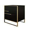 Black Seagraves 19.7'' Tall 2 - Drawer Nightstand