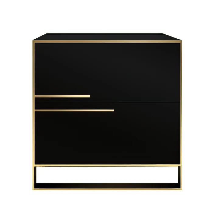 Black Seagraves 19.7'' Tall 2 - Drawer Nightstand