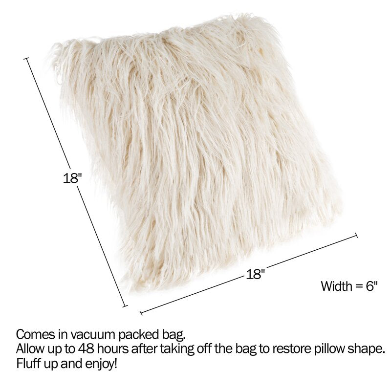 18" x 18" Ivory Seale Square Pillow Cover and Insert