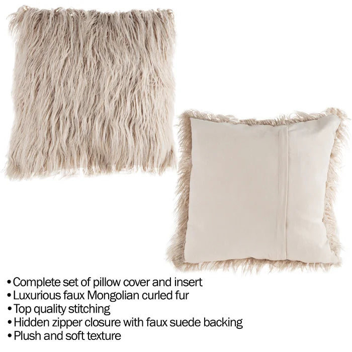 16" x 16" Coffee Seale Square Pillow Cover and Insert