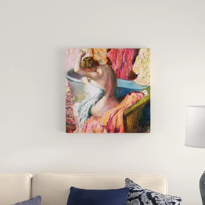 24" H x 24" W Seated Bather by Edgar Degas  Unframed Print on Canvas