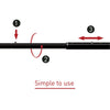 Black 2-in-1 Door Stopper/Door Knob Jammier, Sliding Door Block/Security Bar - Durable & Rugged Latch (Part number: SECURITYBARB) CL910