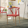 Set of 2 Red Selena Dining Chairs (#HA593)