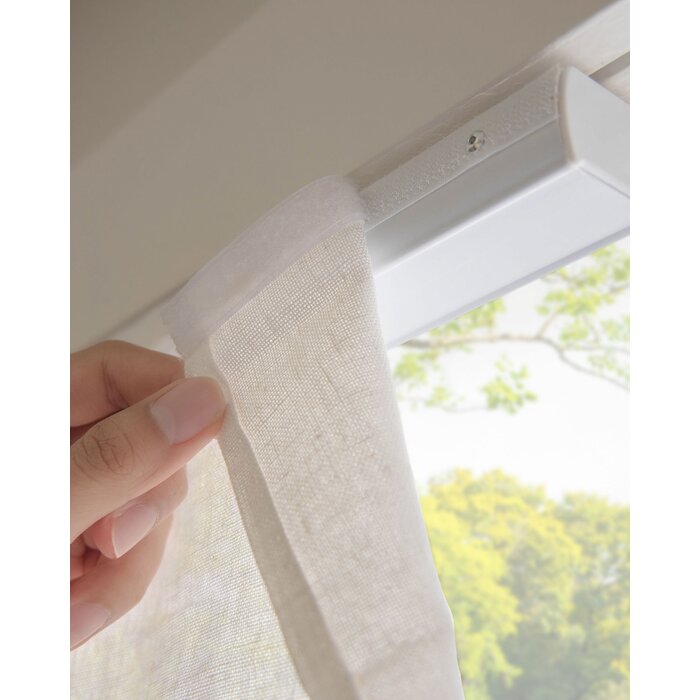 34" W x 64" L Semi-Sheer White Roman Shade