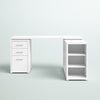 White Senga L-Shape Executive Desk