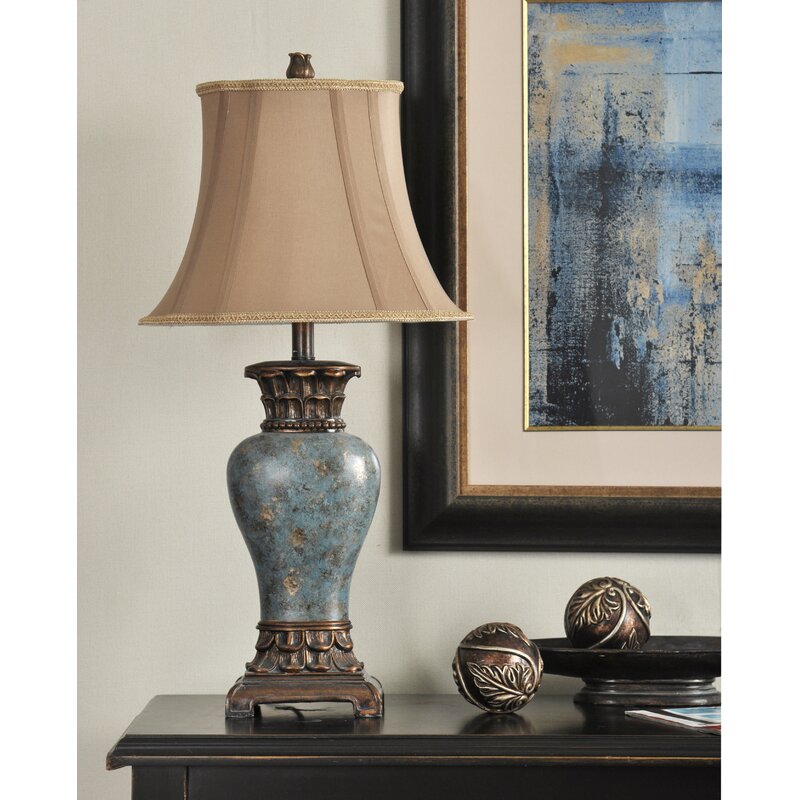 Blue//Bronze Serrato 30" Table Lamp K8738