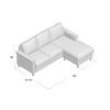 Serta - Harmon Rolled Arm Reversible Sectional