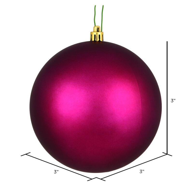 Berry Red Matte Antique Ball Ornament (Set of 12), LC208