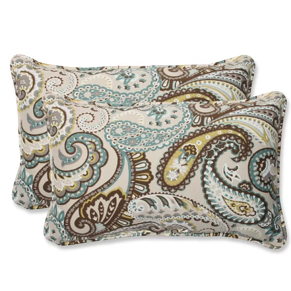 11.5" x 18.5" Shadella Outdoor Rectangular Pillow Cover & Insert (Set of 2)