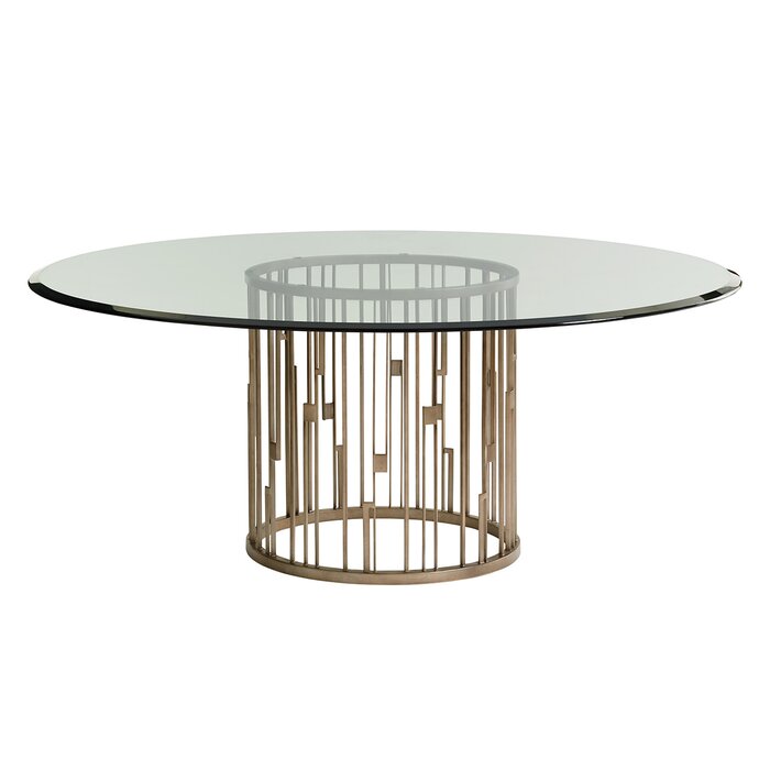 Shadow Play Pedestal Dining Table, 72" W x 72" L (((Top only)))