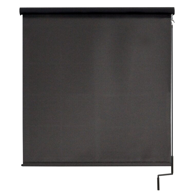 84"W x 96" L Mahogany Sharice Semi-Sheer Outdoor Roller Shade