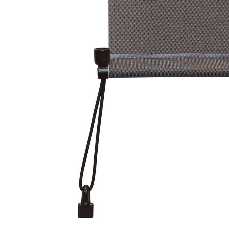 84"W x 96" L Mahogany Sharice Semi-Sheer Outdoor Roller Shade