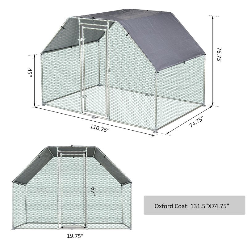 9' x 6' Sharma Walk In Chicken Run with Wire Mesh CYB113