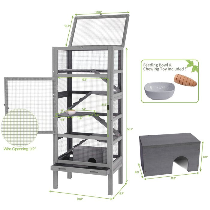 Shay Weather Resistant Cage with Ramp