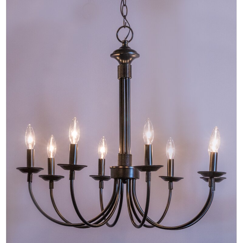 Black Shaylee  8 - Light Candle Style Empire Chandelier K7871