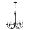 Black Shaylee  8 - Light Candle Style Empire Chandelier K7871