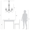 Black Shaylee  8 - Light Candle Style Empire Chandelier K7871