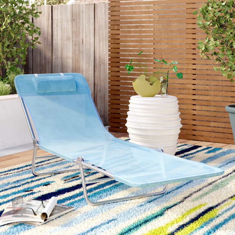 Blue Shelly 71.7'' Long Reclining Single Chaise pt596
