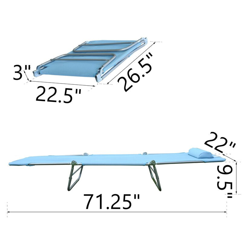 Blue Shelly 71.7'' Long Reclining Single Chaise SHB469