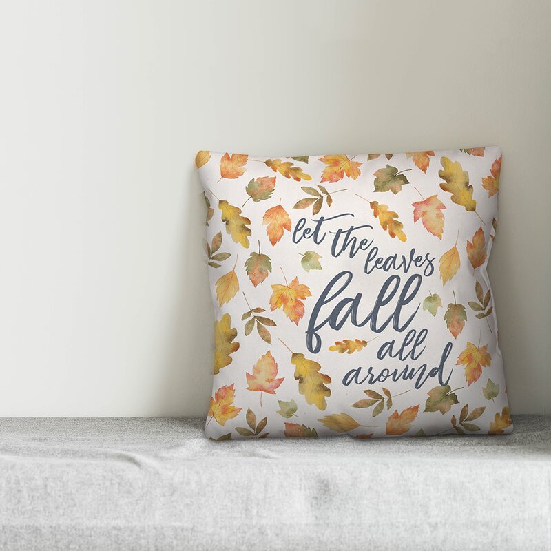 18" x 18" Sheperd Let the Leaves Fall All Around Throw Pillow Cover B5-Cr8039