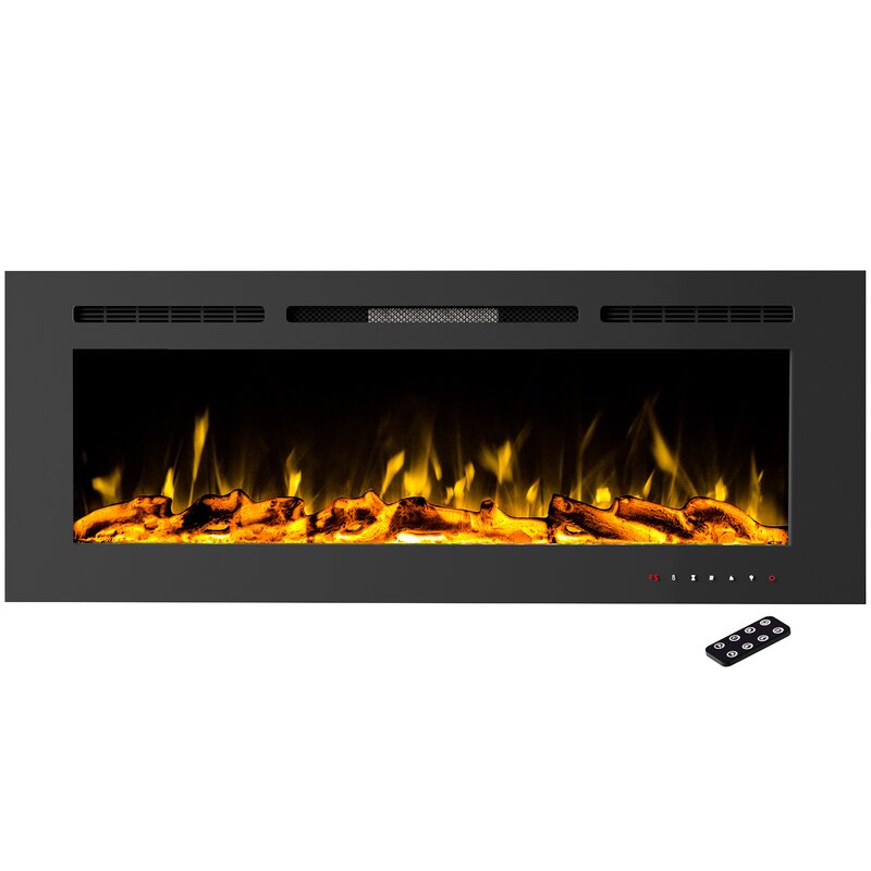 21.5" H x 60" W x 5.5" D Sherborn Electric Fireplace