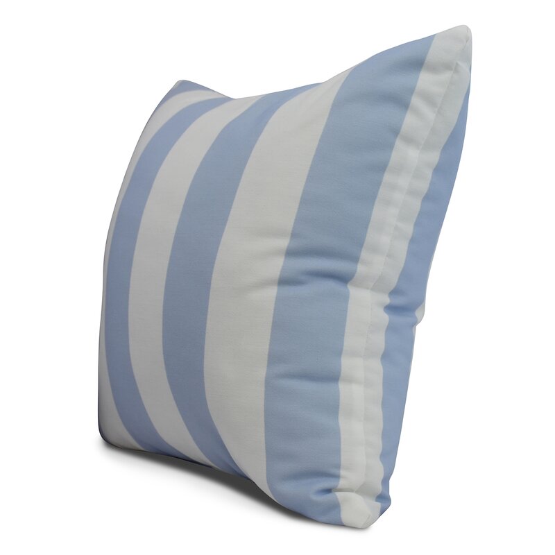 18" x 18" Blue Shetland Stripe Print Outdoor Pillow Cover & Insert AT119