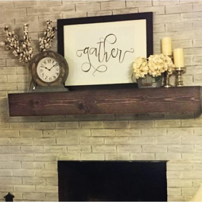 60"W x 8"D Shiela Fireplace Shelf Mantel