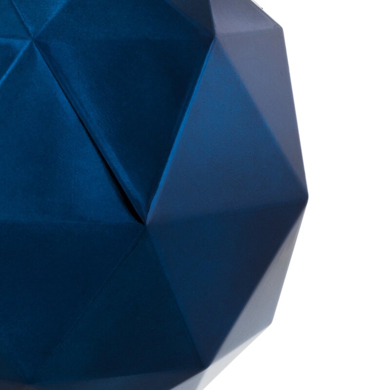 6" H x 6" W x 6" D Midnight Blue Shiny Shiny Geometric Ball Ornament (Set of 4) CYS289