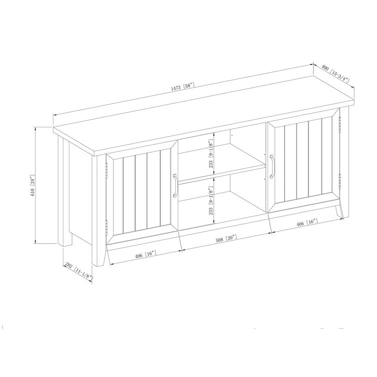 Gray Wash Shreffler  TV Stand for TVs up to 65" pt802