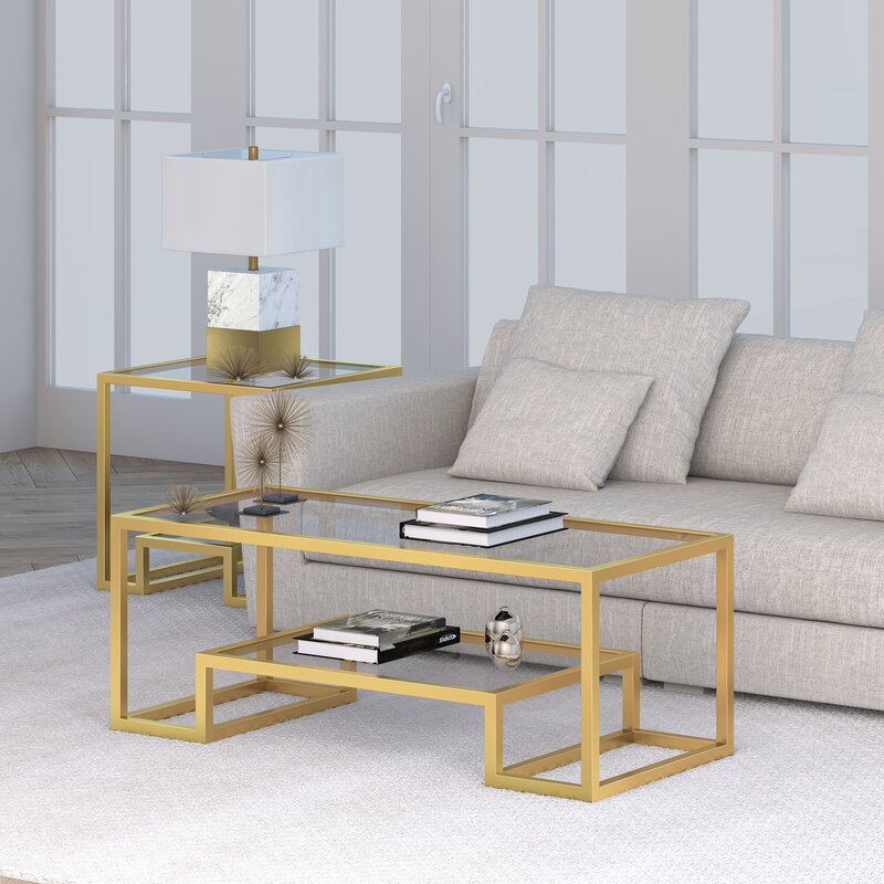 17" H x 45" L x 20" W Shumake Frame Coffee Table with Storage