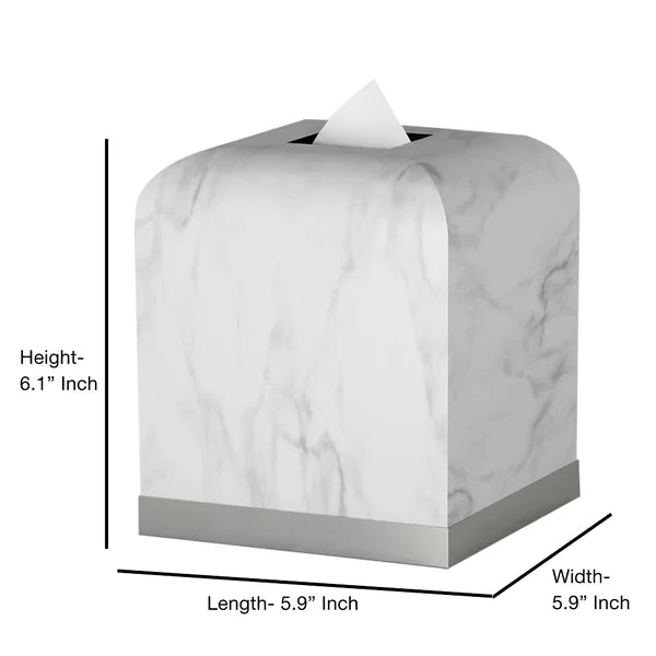 White Shyanne Tissue Box Cover