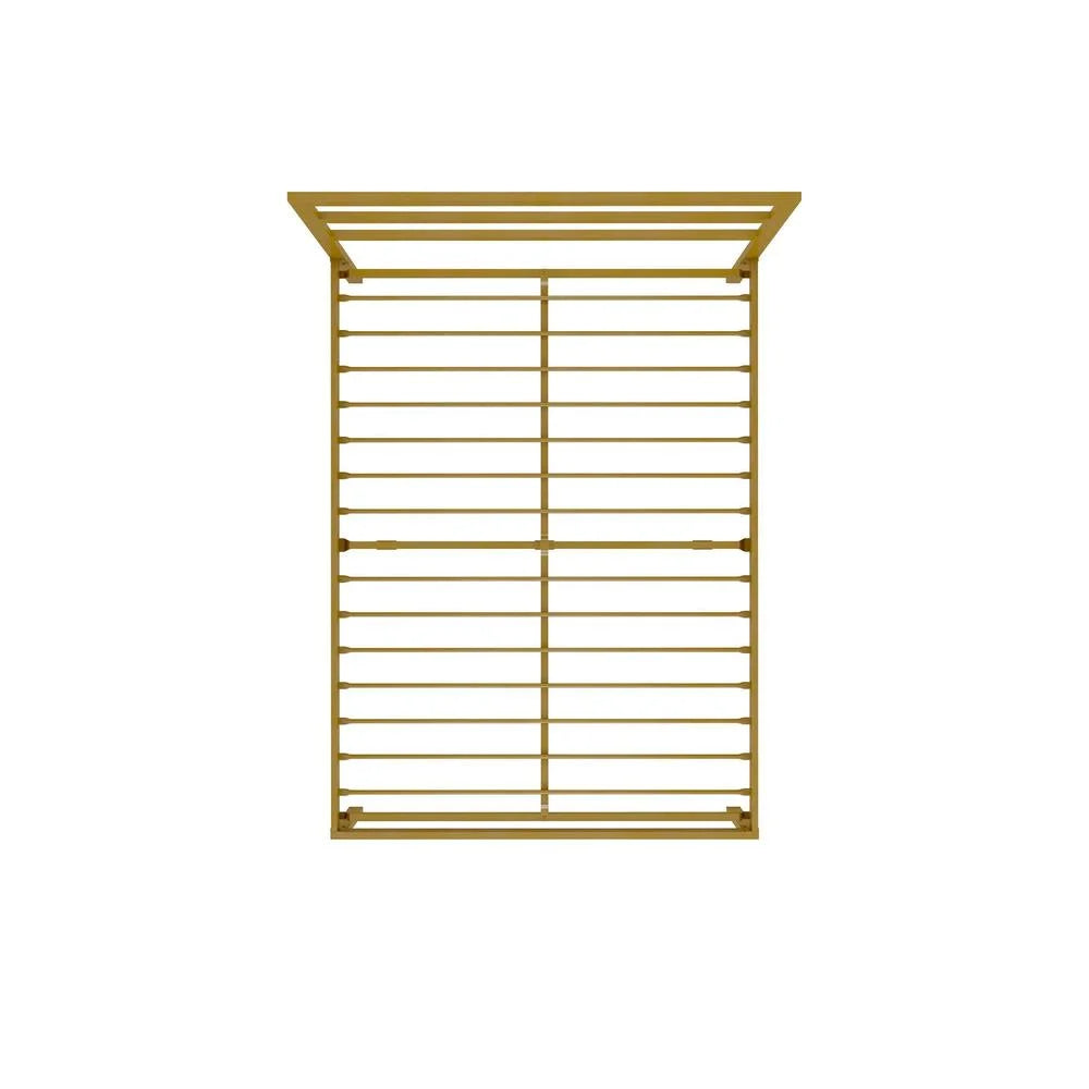 Avenue Greene Monica Metal Platform Bed with Headboard - Gold - Queen