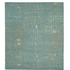 Prati Abstract Hand-Knotted Wool/Silk Pacific Area Rug KRUG123
