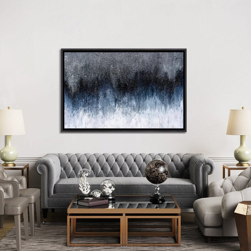 40" H x 60" W x 1.5" D Silver Spark by Nikki Chauhan - Graphic Art CYB232