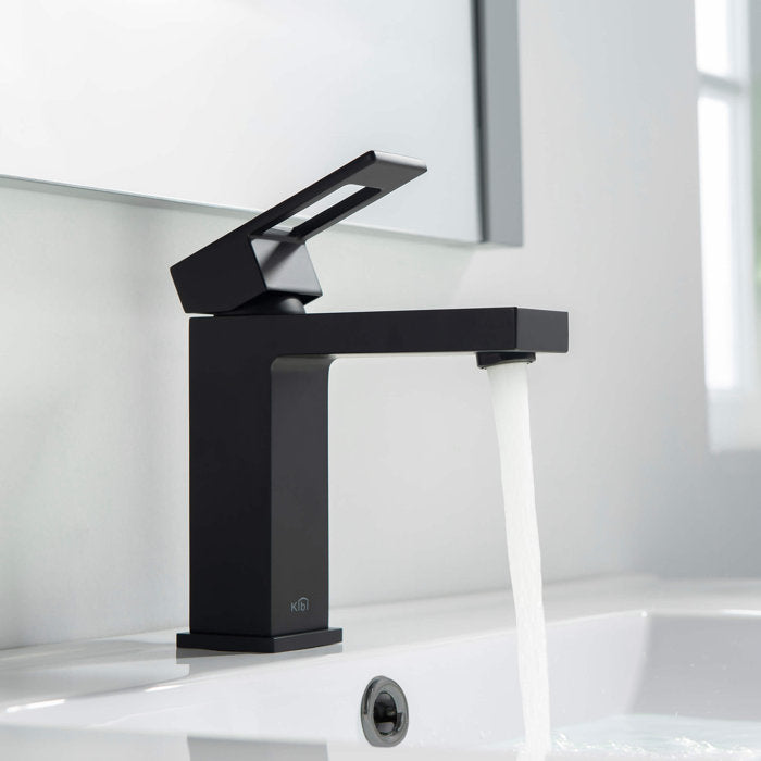 Matte Black Single Hole Faucet Single-handle Bathroom Faucet