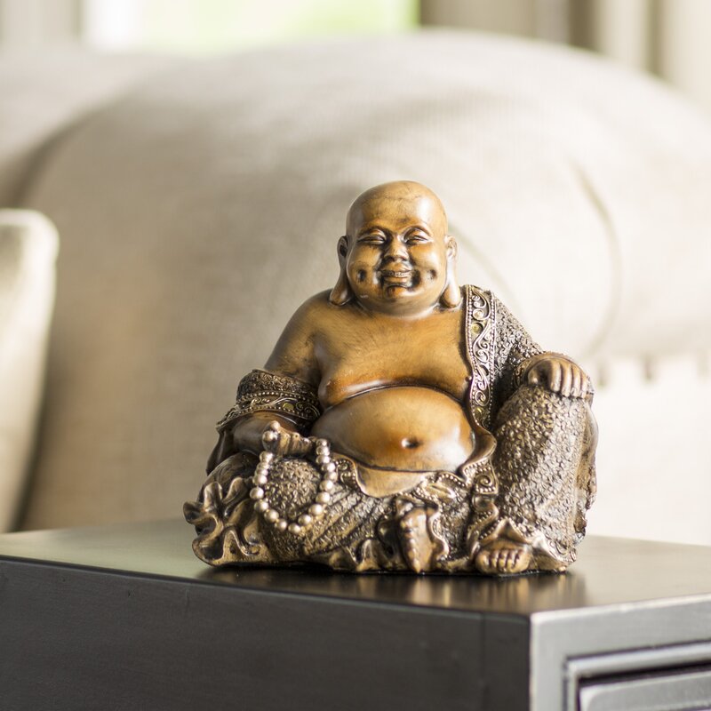 Sitting Laughing Buddha Fingurine (#HA545)