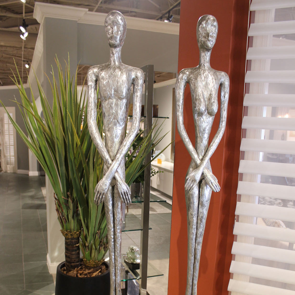 Raymond Waites Skinny Male & Female Statue