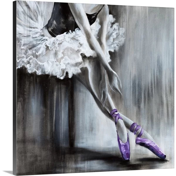 16" H x 16" W x 1.25" D Slippers And Grace II by Rikki Drotar - Painting on Canvas