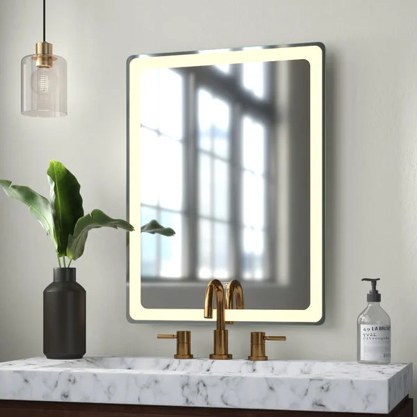 32" x 24" Snelling Modern & Contemporary Frameless Lighted Bathroom / Vanity Mirror