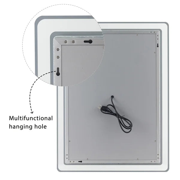 32" x 24" Snelling Modern & Contemporary Frameless Lighted Bathroom / Vanity Mirror