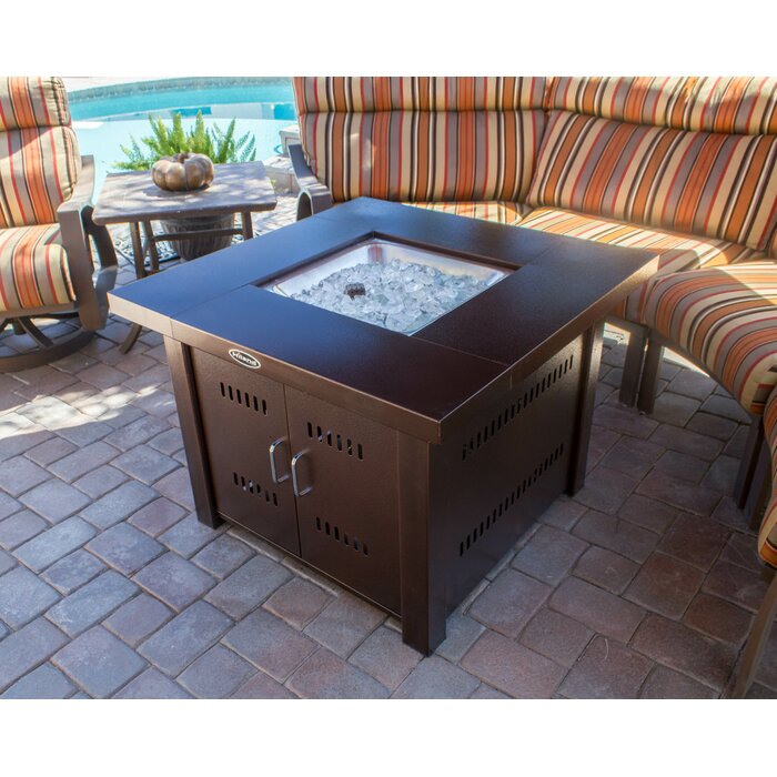 Snowberry Stainless Steel Propane Fire Pit Table (#HA523)