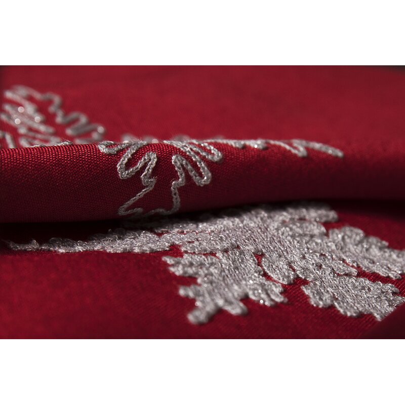108" L x 70" W Snowflake Embroidered Christmas Tablecloth HAS111