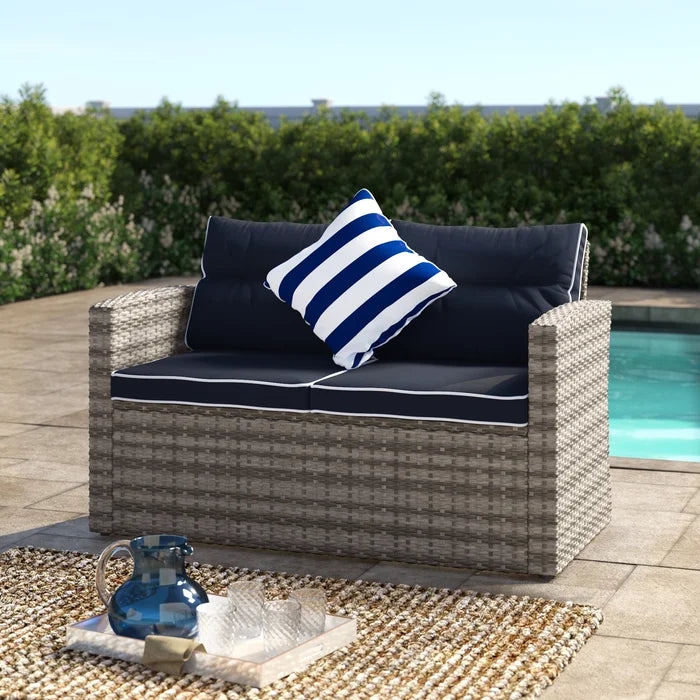 Snyder 50'' Wide Outdoor Loveseat with Cushions