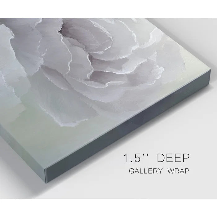 24" H x 12" W x 1" D Soft Peony Lace - Wrapped Canvas Print