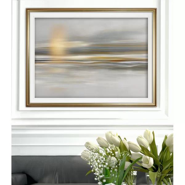 24" H x 32" W x 1.5" D Soft Sea - Picture Frame Print