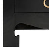 Black Solid + Manufactured Wood Nightstand