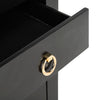 Black Solid + Manufactured Wood Nightstand