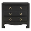 Black Solid + Manufactured Wood Nightstand