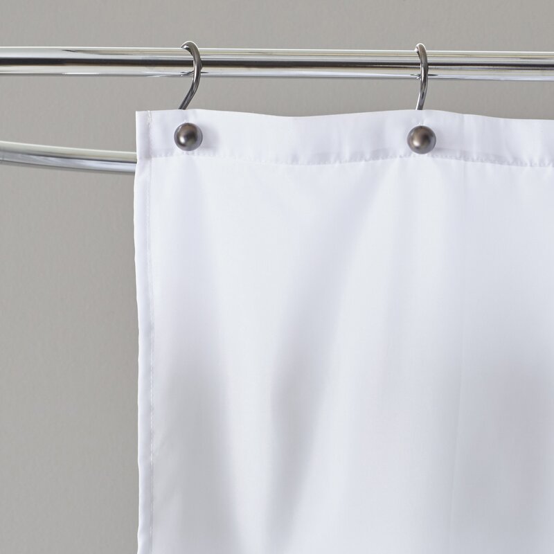 White Solid Color Single Shower Curtain ts402