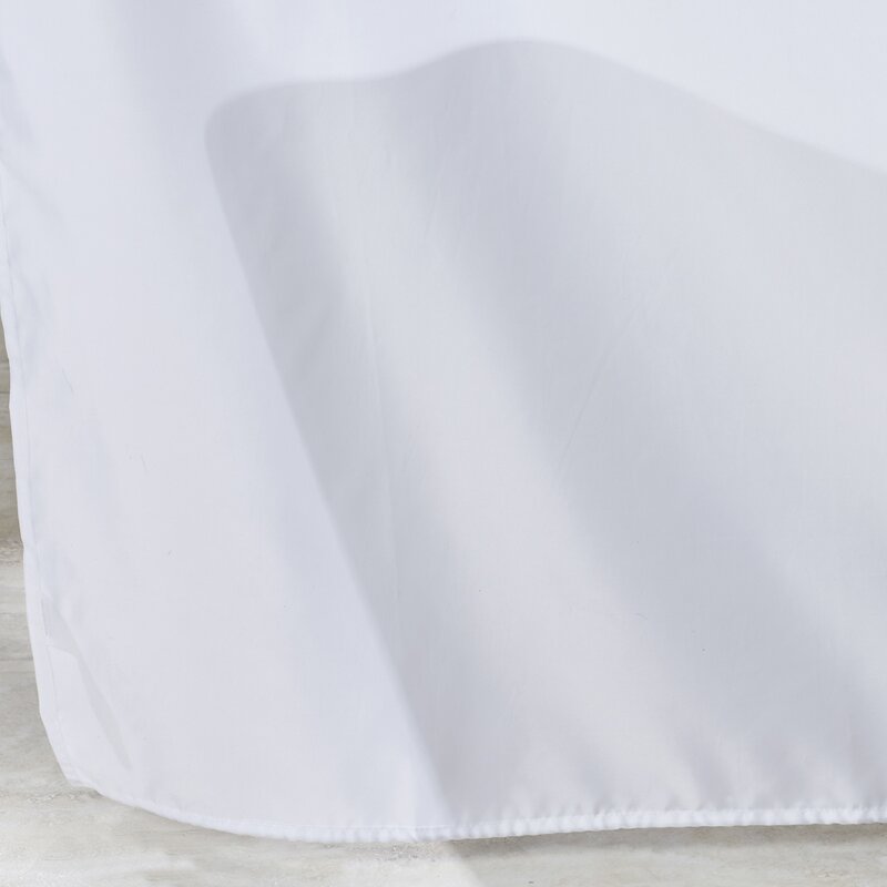 White Solid Color Single Shower Curtain ts402